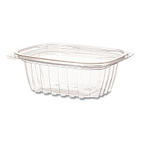 Eco-Products Renewable and Compostable Rectangular Deli Containers with Lid, 12 oz, 2 x 4 x 2, Clear, Plastic, 100/Pack, 3 Packs/Carton (EPRC12)