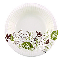 Dixie Pathways Heavyweight Paper Bowls, WiseSize, 12 oz, Green/Burgundy, 125/Pack (SXB12WSPK)