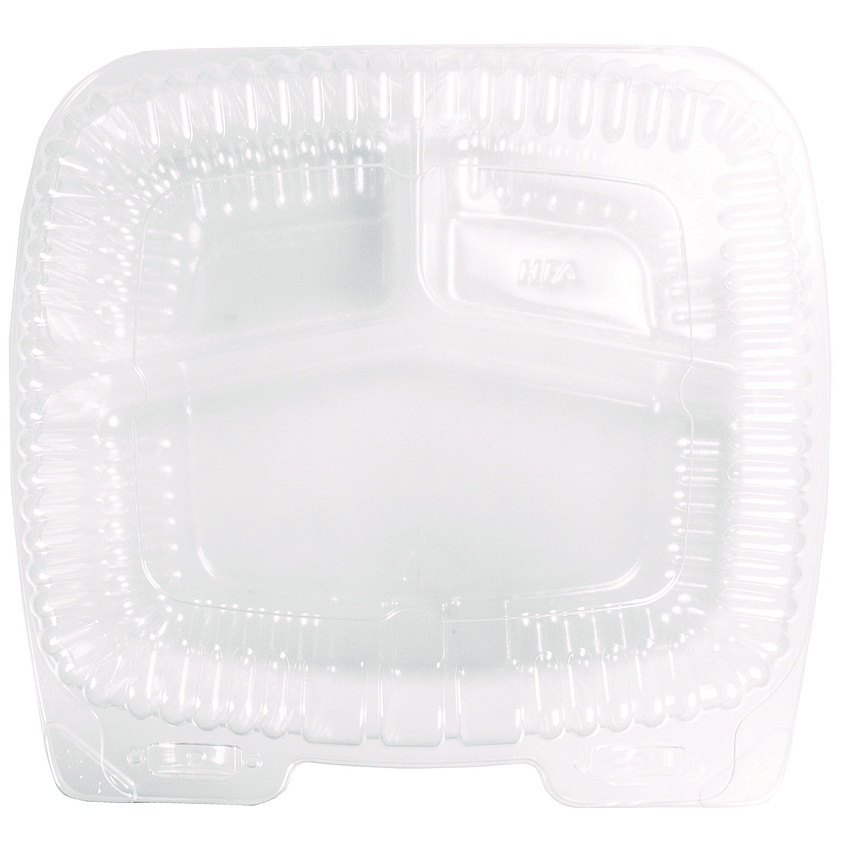 HFA Handi-Lock Three-Compartment Food Container, 8 x 3 x 8.87, Clear, Plastic, 250/Carton (6093S250)