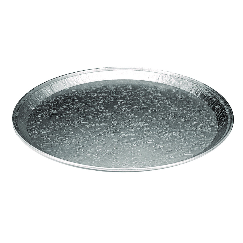 HFA Aluminum Embossed Tray, 12" Diameter, 25/Carton (401380)