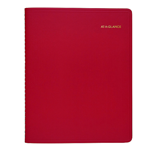AT-A-GLANCE Fashion Monthly Planner, 11 x 9, Red/Gold Cover, 15-Month: Jan 2024 to March 2025 (702501324)