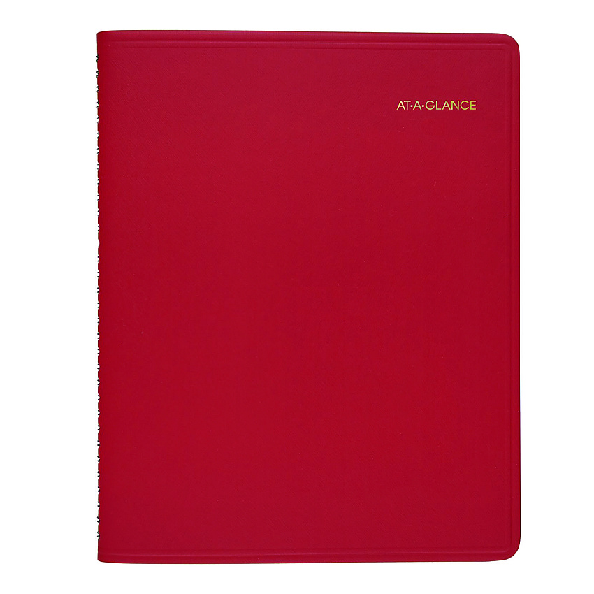 AT-A-GLANCE Fashion Monthly Planner, 11 x 9, Red/Gold Cover, 15-Month: Jan 2024 to March 2025 (702501324)