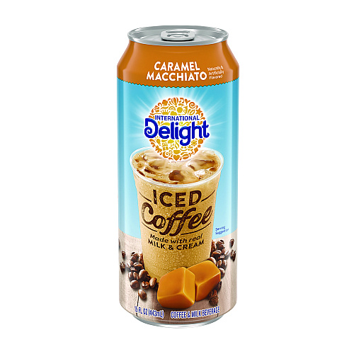 International Delight Iced Coffee, Caramel Macchiato, 15 oz Can, 12/Carton (WWI07500)