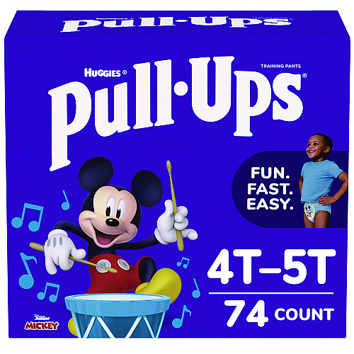 Huggies&reg; Boys Potty Training Pull-Ups, 4T-5T, Size 6, 38-50 lbs, 74 Pack (45270)