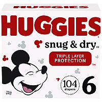 Huggies&reg; Sung and Dry Diapers, Size 6, 35+ lbs., 104 Diapers (51516)