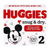 Huggies&reg; Snug and Dry Diapers, Size 2, 12-18 lbs, 100 Diapers (54646)