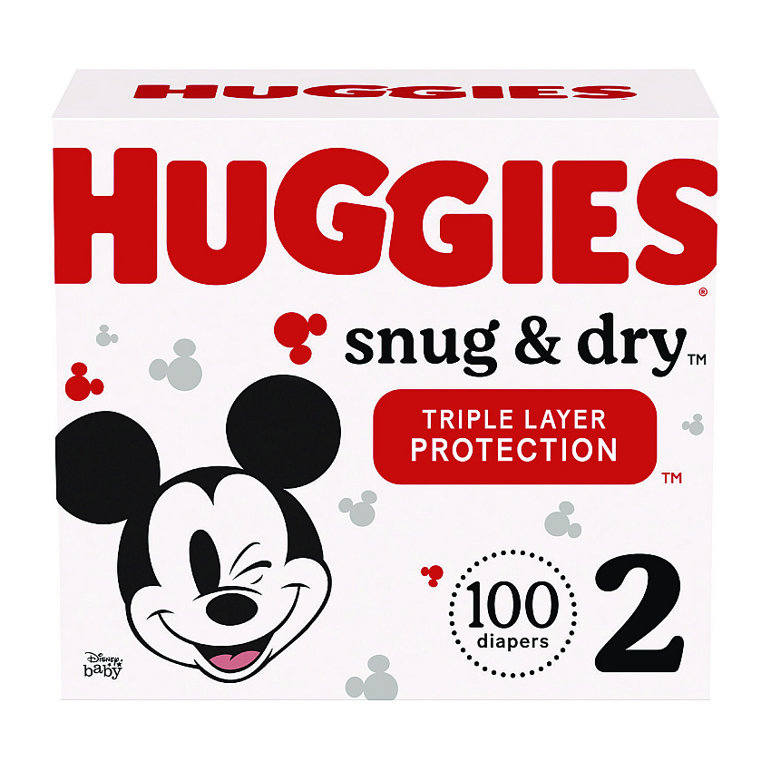 Huggies&reg; Snug and Dry Diapers, Size 2, 12-18 lbs, 100 Diapers (54646)