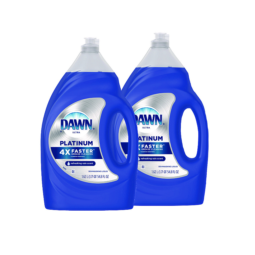 Dawn&reg; Platinum Dish Soap, Refreshing Rain, 54.8 oz, 2 Bottles (04504)