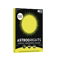 Astrobrights Color Cardstock -"Punchy Pastels" Assortment, 65 lb Cover Weight, 8.5 x 11, Lively Lemon, 100/Pack (91785)