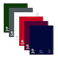 Roaring Spring Lefty Notebook, 1 Subject, College Rule, Randomly Asst Cover Color, (200) 11 x 8.5 Sheets (11096)