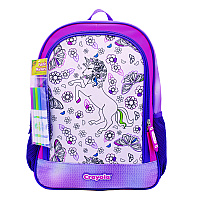 Crayola Color-Your-Own Backpack, Mystical Unicorn, 15 x 5 x 16, Pink/Purple (B23CL56804ST)