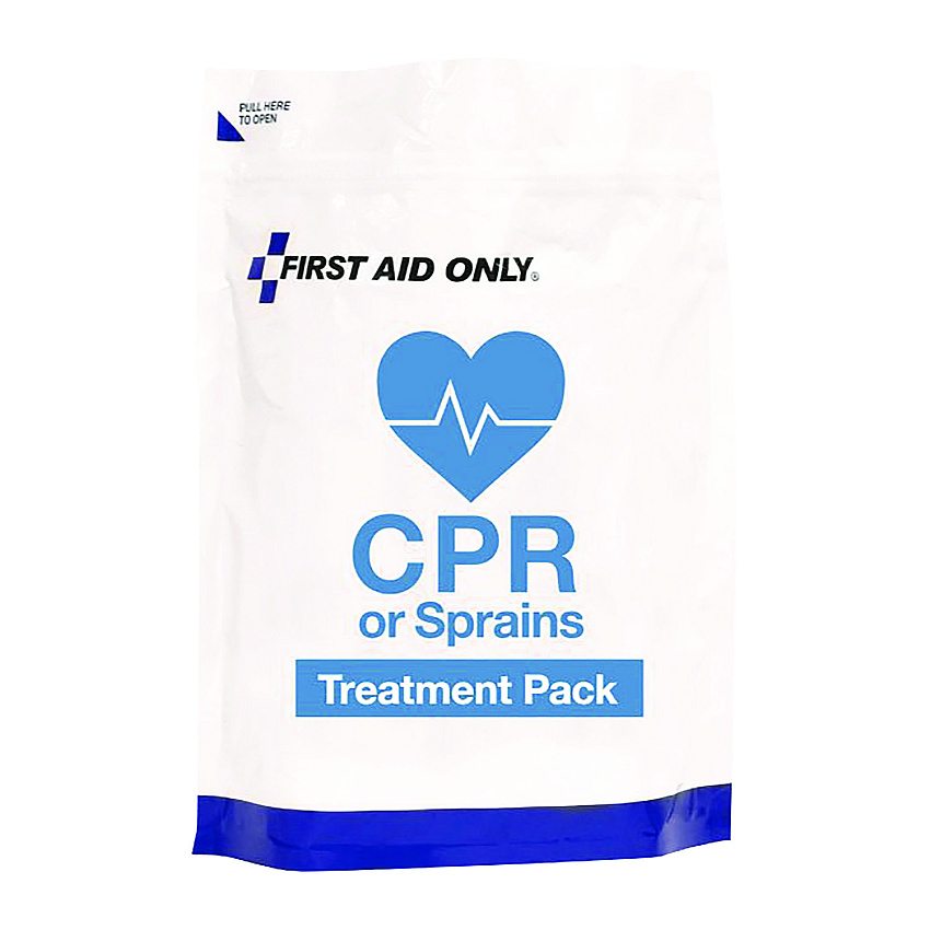 First Aid Only 9-Piece CPR and Sprains Treatment Pack, 9 Pieces, Resealable Plastic Bag (91165)
