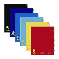Roaring Spring Lefty Notebook, 1-Subject, Wide/Legal Rule, Assorted Cover Colors, (100) 10.5 x 8.5 Sheets (13505)