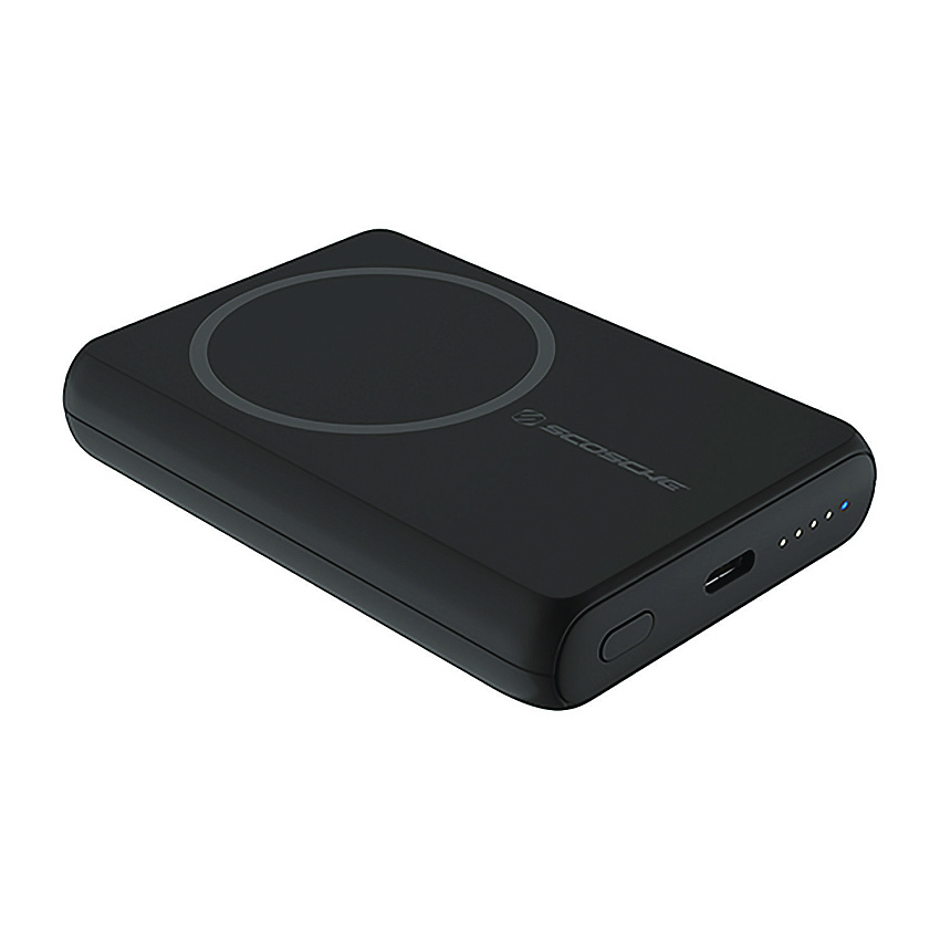 Scosche GoBat MagSafe Wireless Power Bank, 10 W, Black (PBQ5MSSP)