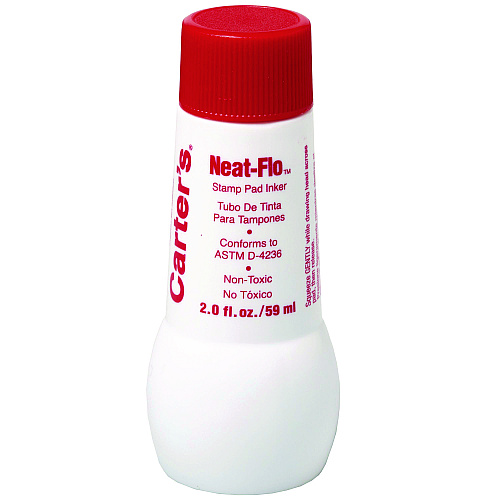 Carter's Neat-Flo Stamp Pad Inker, 2 oz Bottle, Red (21447EA)