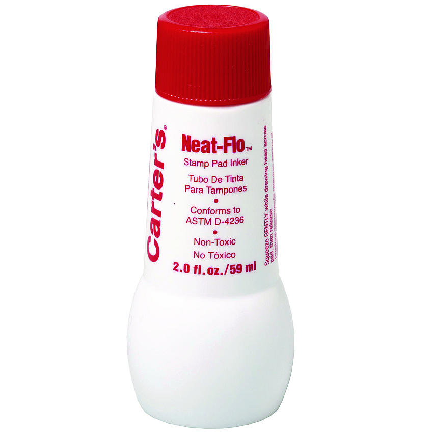 Carter's Neat-Flo Stamp Pad Inker, 2 oz Bottle, Red (21447EA)