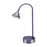 Black & Decker Flexible Gooseneck LED Desk Lamp, with USB Port, Gray (VLED1812GRBD)