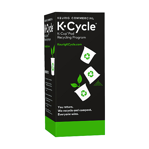 Keurig K-Cycle Cardboard Indoor Recycling Bin, Large, Cardboard, Black/Green/White, 5/Pack (5000350631)
