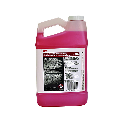 3M General Purpose Cleaner Concentrate, Clean Scent, 0.5 gal Bottle, 4/Carton (8A)