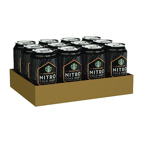 Starbucks Nitro Cold Brew Coffee, Black Unsweetened, 9.6 oz Can, 12/Carton  (PEP19286) | OfficeCrave.com