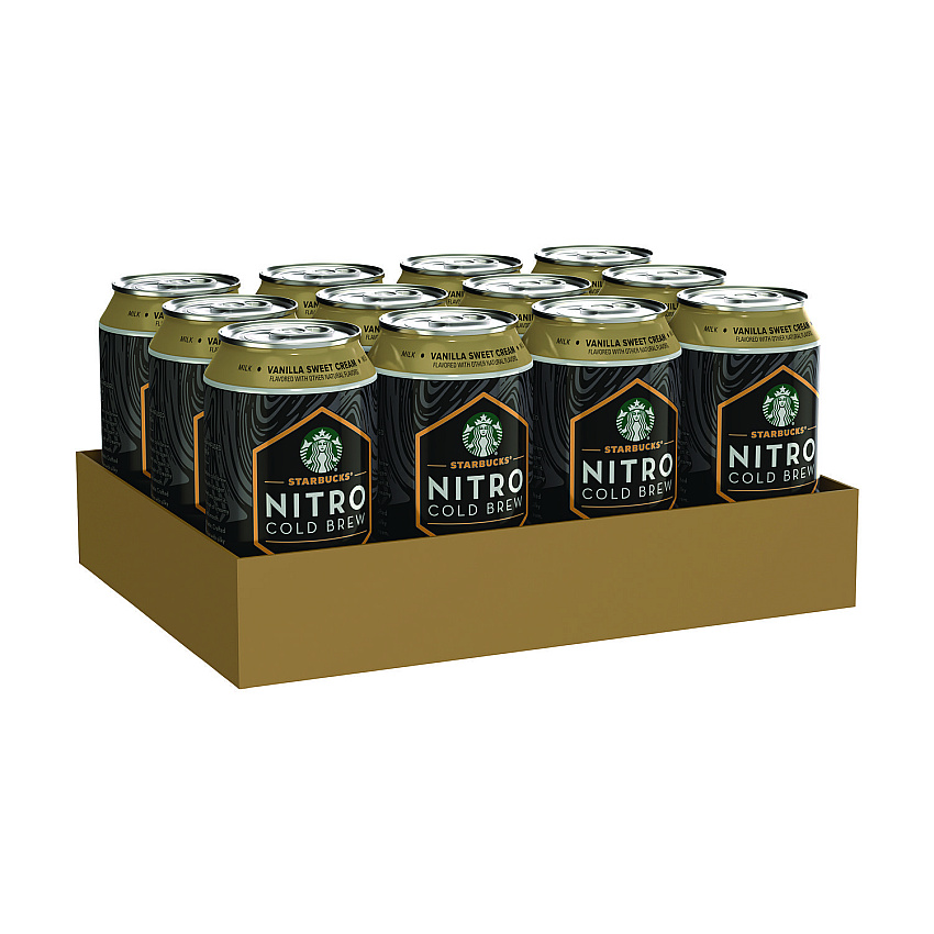 Starbucks Nitro Cold Brew Coffee, Vanilla Sweet Cream, 9.6 oz Can, 12/Carton (PEP19290)