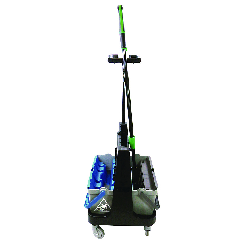 Unger OmniClean Dual Bucket Kit, 1.5 gal, Black/Blue/Gray (CLBK1)