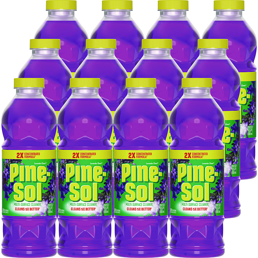 Pine-Sol Multi-Surface Cleaner Concentrated, Lavender Clean, 24 oz Bottle, 12/Carton (60153CT)