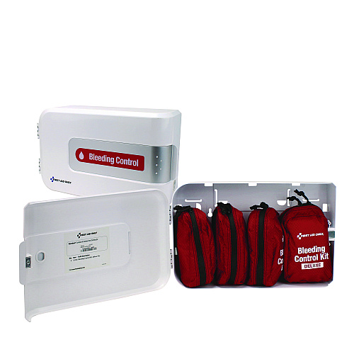 First Aid Only SmartCompliance Complete Bleeding Control Station - Deluxe Pro, 64 Pieces, Plastic Case (91143)