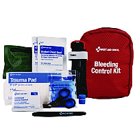 First Aid Only Right Response Bleeding Control Kit for Limb and Chest Wounds, 16 Pieces, Fabric Pouch (91513)