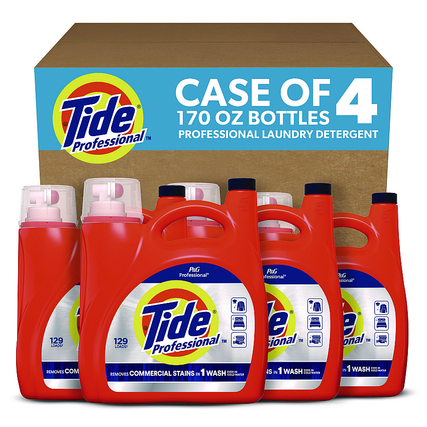 Tide&reg; Professional Liquid Laundry Detergent, 170 oz., 4 Pour Bottles (14119)