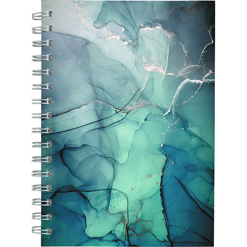 Cambridge Glacier Weekly/Monthly Planner, Glacier Artwork, 8.5 x 6.38, Blue/Gray/Silver Cover, 12-Month (Jan to Dec): 2025 (1727200)