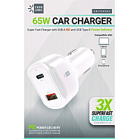 ByTech PD Car Charger, 60 W, Two 2 A Ports, White (CLPDV6105WT)