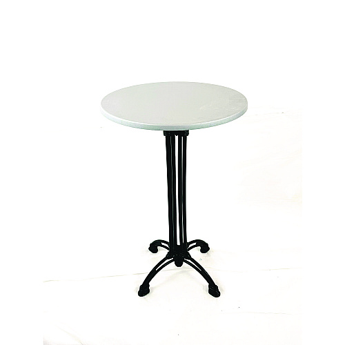JMC Furniture Topalit Tables, Round, 24" dia x 42"h, Silver Top, Black Aluminum Base/Legs (106A24R2)