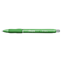 Sharpie S-Gel Fashion Barrel Gel Pen, Retractable, Medium 0.7 mm, Black Ink, Green Barrel, 4/Pack (2195731)