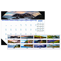 House of Doolittle Earthscapes Recycled Monthly Desk Pad Calendar, Coastlines Photos, 22 x 17, Black Binding/Corners,12-Month (Jan-Dec): 2026 (178)