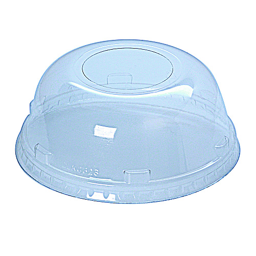Fabri-Kal Kal-Clear/Nexclear Drink Cup Lids, Squat Dome Lid with 1.75" Hole, Fits 32 oz Cold Cups, Clear, 500/Carton (DLKC32S)