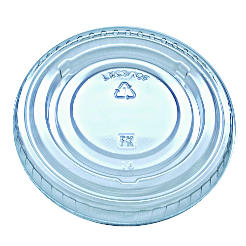 Fabri-Kal Kal-Clear/Nexclear Drink Cup Lids, Flat Lid with No Slot, Fits 9 to 10 oz Cold Cups, Clear, 2,500/Carton (LKC910F)