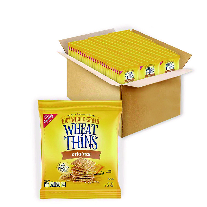 Nabisco Wheat Thins Crackers, Original, 1.75 oz Bag, 72/Carton (00798)
