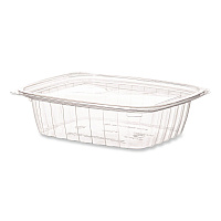 Eco-Products Renewable and Compostable Rectangular Deli Containers with Lid, 24 oz, 4 x 5.5 x 2, Clear, Plastic, 50/Pack, 4 Packs/Carton (EPRC24)