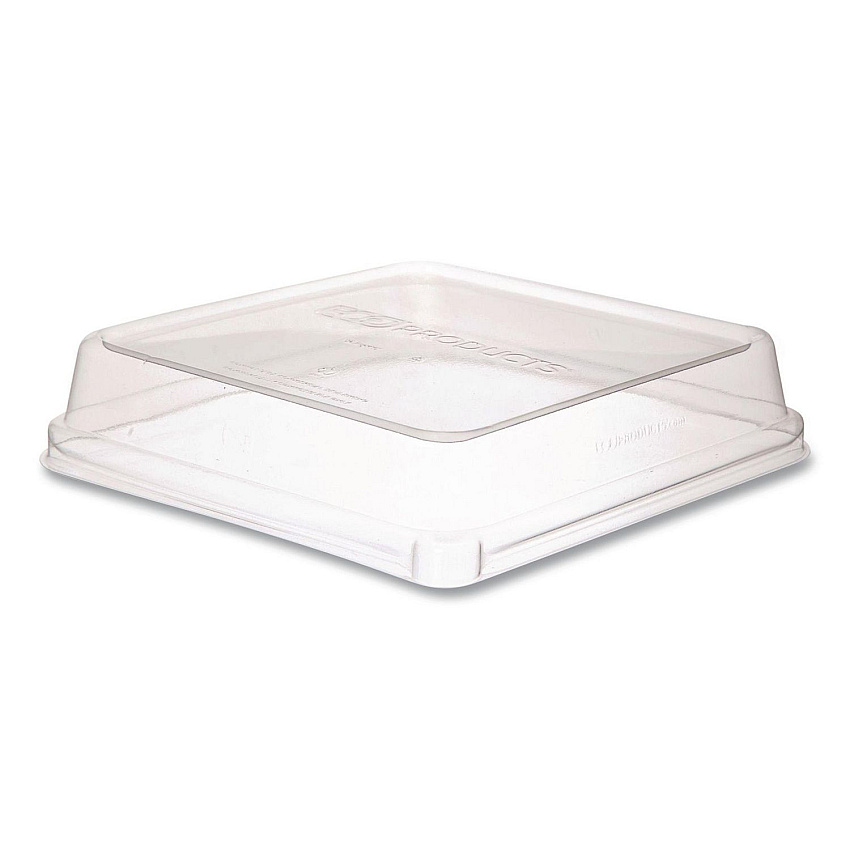 Eco-Products Renewable and Compostable Lids, 7.86 x 7.86 x 1.64, Clear, Plastic, 200/Carton (EPSCS8SLID)