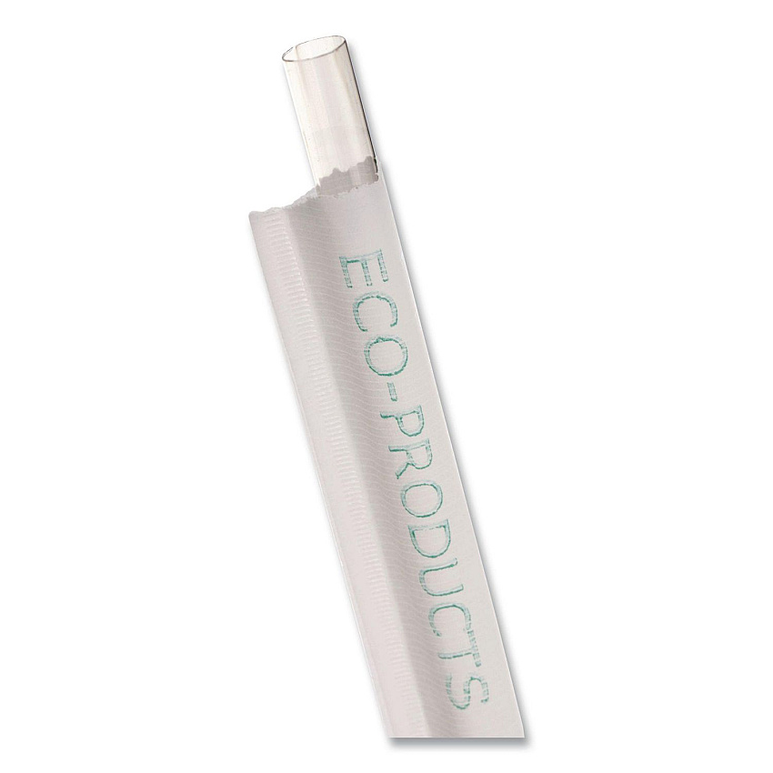 Wrapped Straw, 9.5", Clear, Plastic, 4,800/carton