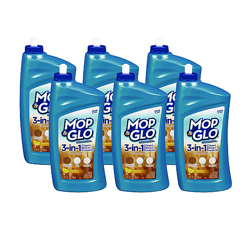MOP & GLO Ready to Use Multi-Surface Floor Cleaner, Fresh Citrus Scent, 32 oz Bottle, 6/Carton (89333CT)