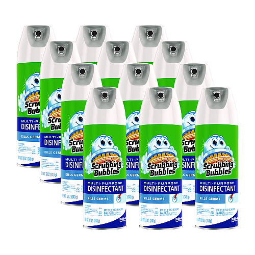 Scrubbing Bubbles Multi-Purpose Disinfectant Spray, 12 oz Aerosol Spray, 12/Carton (613104)