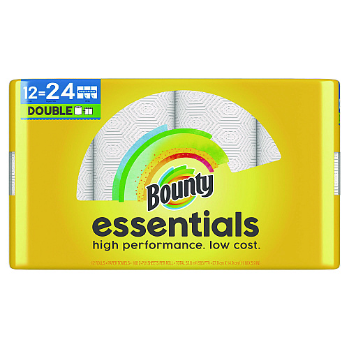 Bounty&reg; Essentials Kitchen Paper Towels, 2-Ply, 108 Sheets, 12 Rolls (11093)