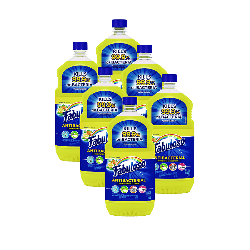Fabuloso&reg; Antibacterial Cleaner, Citrus, 48 oz., 6 Bottles (98557)