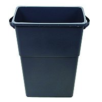 Impact Thin Bin Containers, 23 gal, Polyethylene, Gray (70233)