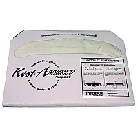 Impact Rest Assured Seat Covers, 14.25 x 16.85, White, 250/Pack, 20 Packs/Carton (25177673)