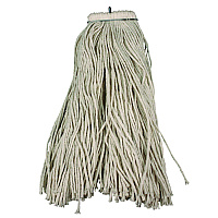 Impact Layflat Regular Screw-Type Mop Head, Cotton, 24 oz, 1" Headband, White (12124)