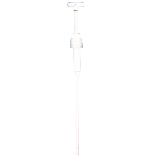 Impact Economy Plastic Dispensing Pump with Senior Rieke Adapter for 5 gal Pails and 38 mm Screwcap for 1 gal Jugs, White (904AEA)