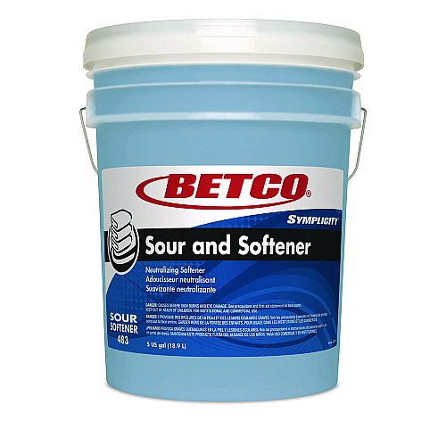 Betco Symplicity Sour and Softener, Springtime Fresh Scent, 5 gal Pail (4837800)